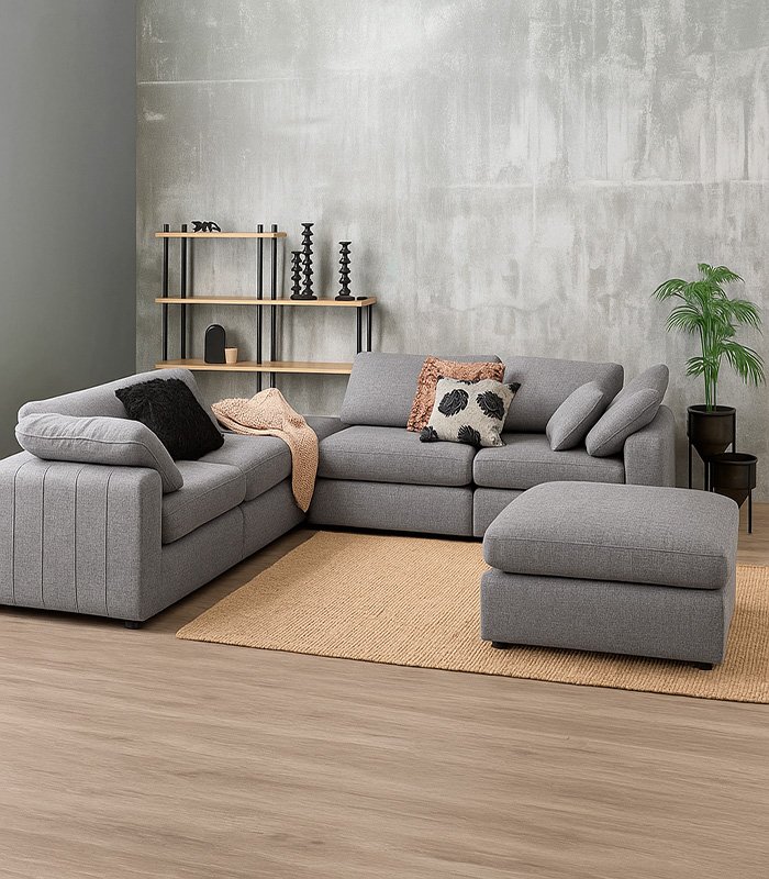 modern sofa (2) انترية مودرن خشب طبيعي - الصورة 1